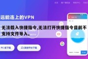 无法载入快捷指令,无法打开快捷指令目前不支持文件导入。