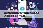 海鸥加速器官方正版下载最新版本6.5.0,海鸥加速器是干什么的。